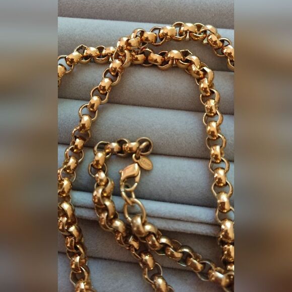 Monet Long Rolo Chain Necklace 36" - Picture 4 of 12